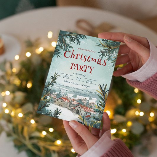 WinterOutdoor-Landschaft Weihnachtsfest Party Einladung