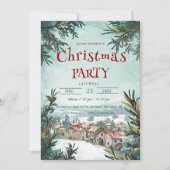WinterOutdoor-Landschaft Weihnachtsfest Party Einladung (Vorderseite)
