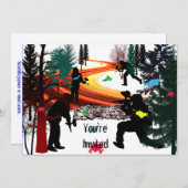 WinterPaintball im Holz Einladung (Vorne/Hinten)