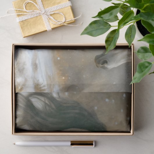 Winterpair der Running Horses Decoupage Seidenpapier (Geschenk)