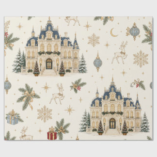 Winterpalais-Elfenbein-Weihnachtspapier Geschenkpapier