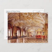 Winterpalast Interieur Postkarte (Vorne/Hinten)