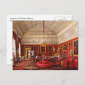 Winterpalast Interieur Postkarte (Vorne/Hinten)