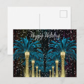 Winterpalme Feiertagspostkarte (Vorne/Hinten)