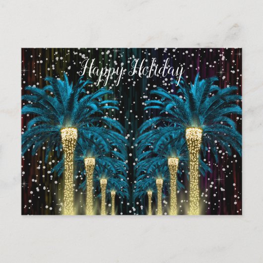 Winterpalme Feiertagspostkarte (Vorderseite)