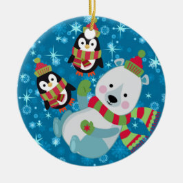 Winterpalme Keramik Ornament