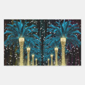 Winterpalme Rechteckiger Aufkleber (Vorderseite)