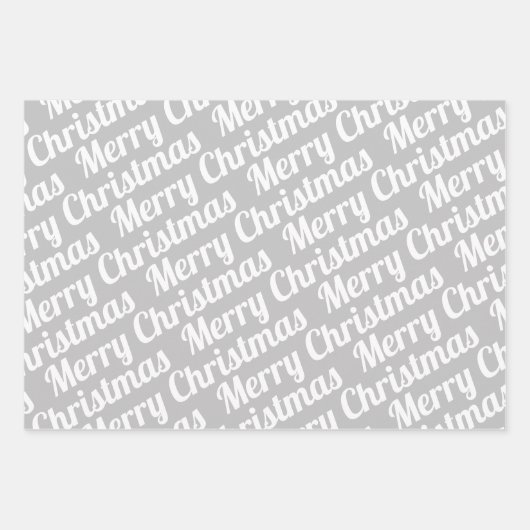 Winterpanda, frohe Weihnachten und Schneeflocken Geschenkpapier Set (Vorderseite 2)