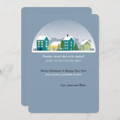 Winterparadies-Urlaubskarte Einladung (Vorne/Hinten)