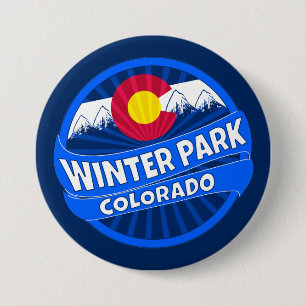 Winterpark Colorado Berg-Knopf Button