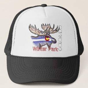 Winterpark Colorado Elch Hut Truckerkappe