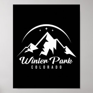 Winterpark Colorado Skigebiet Snowboardin Poster
