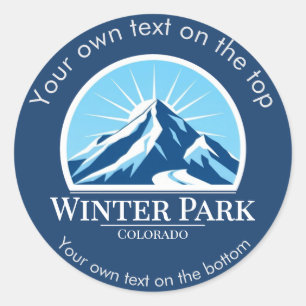 Winterpark Colorado Skiurlaub Runder Aufkleber