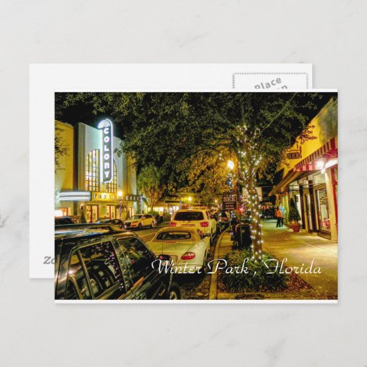 Winterpark Florida Postkarte (Vorne/Hinten)