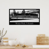 Winterpark Skibahn Poster (Küche)