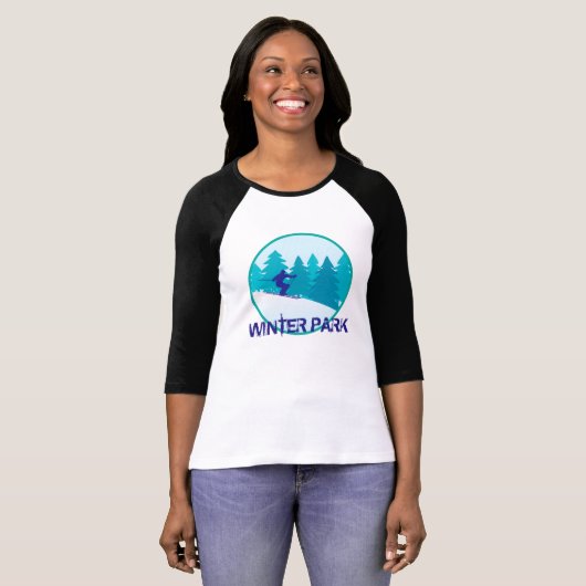 Winterpark Skier T-Shirt (Vorne ganz)
