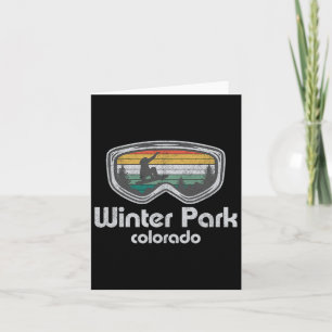Winterpark Snowboarden Retro Colorado Snowboard Karte