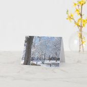 "WINTERPARK SZENE/ERSTE SNOWFALL" KARTE (Gelbe Blume)