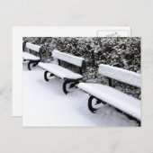 Winterparkbänke Postkarte (Vorne/Hinten)