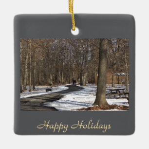 Winterparkplatz Keramikornament