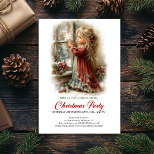 Winterparty-Einladung Hübsches Mädchen Winterlands Einladung