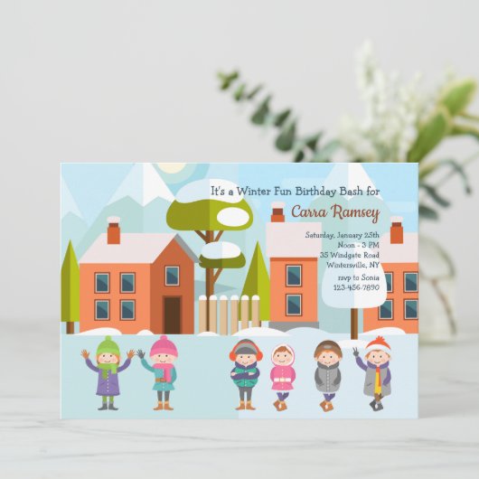 Winterpause Einladung (Stehend Vorderseite)