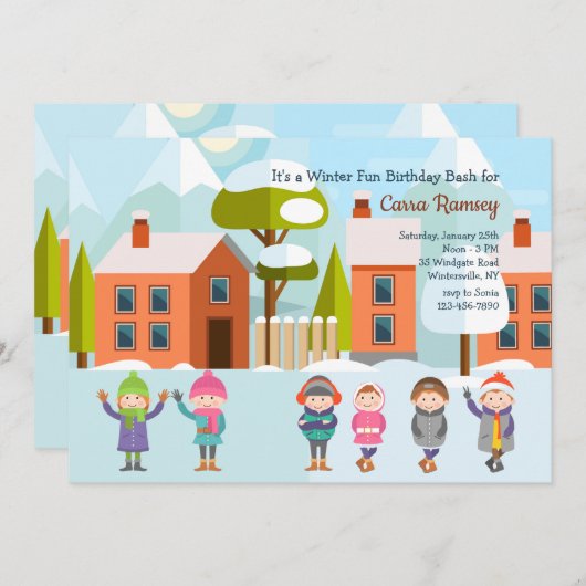 Winterpause Einladung (Vorne/Hinten)