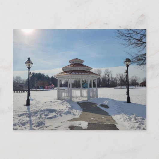 Winterpavillon Taylor Michigan Postkarte (Vorderseite)