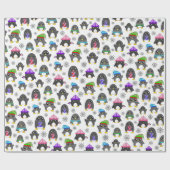 Winterpentiere Geschenkpapier (Flach)