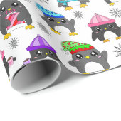 Winterpentiere Geschenkpapier (Rolleneckpunkt)