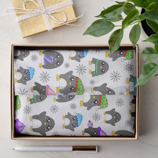 Winterpentiere Seidenpapier (Geschenk)