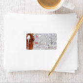 Winterpferd Adressaufkleber (Insitu)