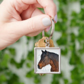 Winterpferd im Schneefeld 3 Schlüsselanhänger (Hand)