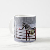 Winterpferd im Schneeurlaub Kaffeetasse (Vorderseite Links)