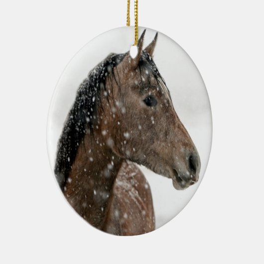 Winterpferd Keramik Ornament (Rechts)