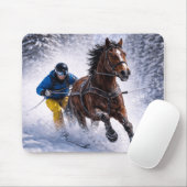   Winterpferd-Mauspad Mousepad (Mit Mouse)