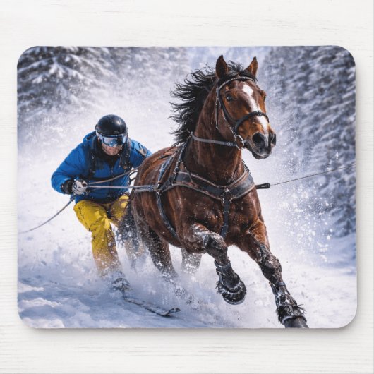   Winterpferd-Mauspad Mousepad (Vorne)