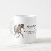 Winterpferd mit Blume Kaffeetasse (Vorderseite Links)