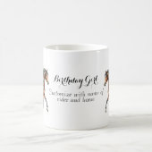 Winterpferd mit Blume Kaffeetasse (Mittel)