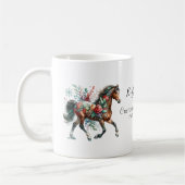 Winterpferd mit Blume Kaffeetasse (Links)