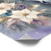 Winterpferd mit Blume Poster2 Poster (Ecke)