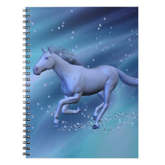 Winterpferd Notizblock (Vorderseite)