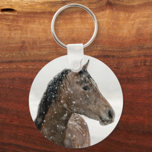 Winterpferd Schlüsselanhänger (Rückseite)
