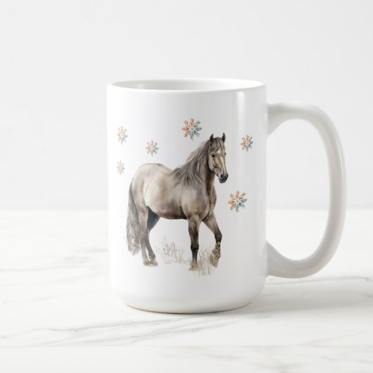Winterpferd-Tasse Kaffeetasse (Rechts)