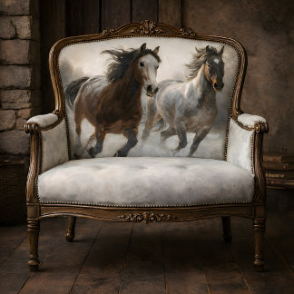 Winterpferde auf Seite nach Seite Decoupage Seidenpapier