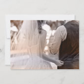 Winterpferde Foto Hochzeit Dankeschön Karte (Rückseite)