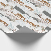 Winterpferde Magnolias Geschenkpapier (Ecke)