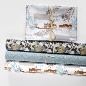 Winterpferde Magnolias Geschenkpapier Set