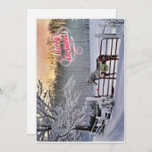 Winterpferde Weihnachtskarte Feiertagskarte (Vorne/Hinten)