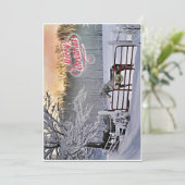 Winterpferde Weihnachtskarte Feiertagskarte (Stehend Vorderseite)